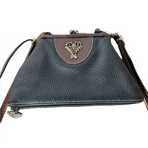 Elegant Black and Brown Handbag